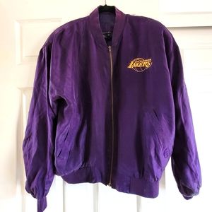LA Lakers silk bomber jacket